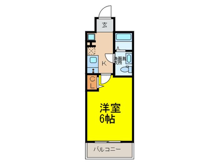 セレニテ北浜(1K/11階)の間取り写真