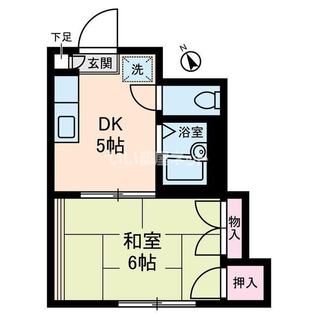 グレースメゾン佃野(1DK/1階)の間取り写真