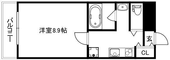 サンモールコート十条(1K/2階)の間取り写真
