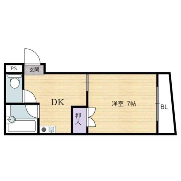 サクセス16(1DK/4階)の間取り写真