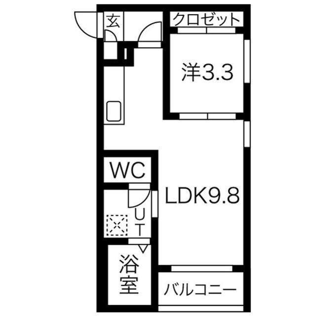 REGALEST 中村公園西(1LDK/3階)の間取り写真