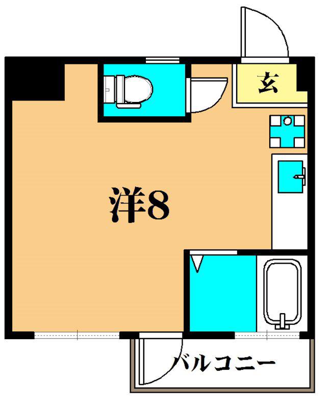 さくらマンション(ワンルーム/2階)の間取り写真