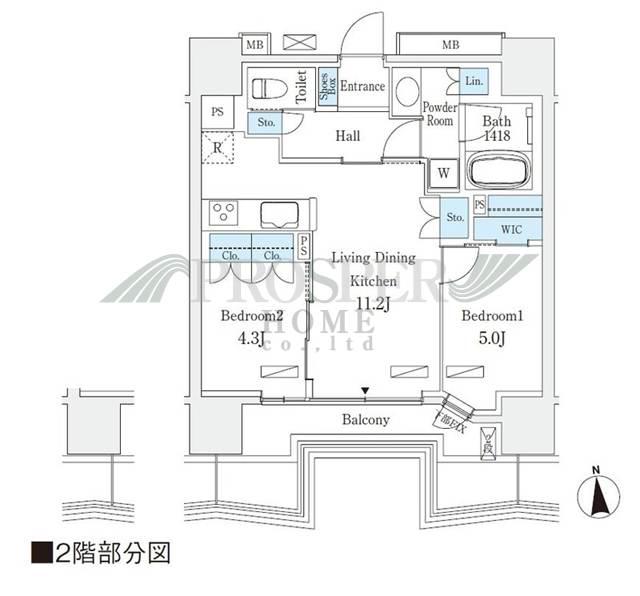 STANDZ四天王寺前夕陽丘(2LDK/3階)の間取り写真