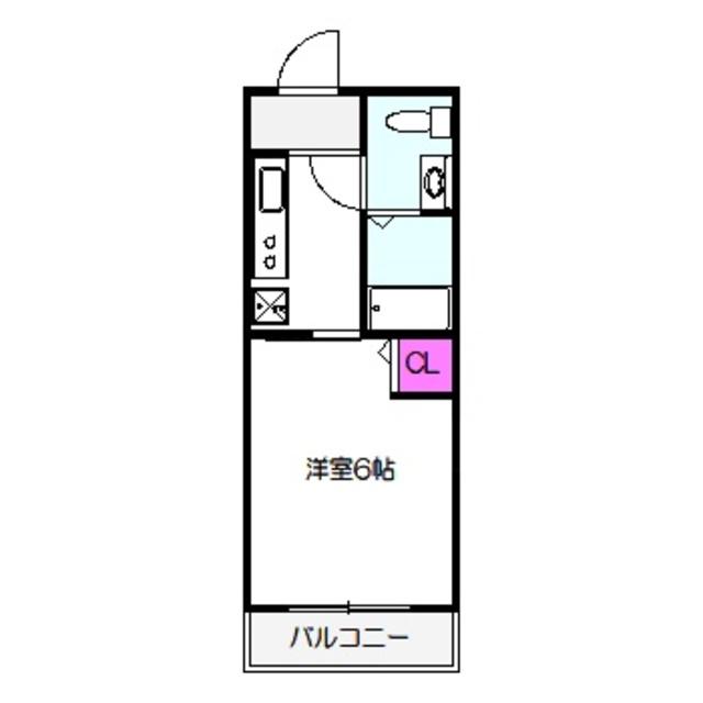 ルミエール鶴見緑地(1K/1階)の間取り写真