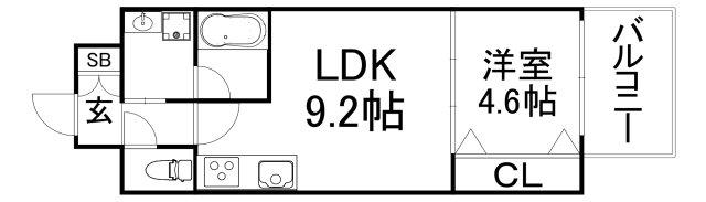 GIOIA LUNA(1LDK/7階)の間取り写真