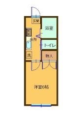 コートパレス国見(1K/2階)の間取り写真