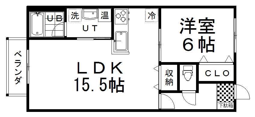EDEL ROSE(1LDK/3階)の間取り写真