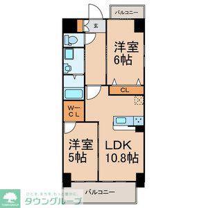 アルファード(2LDK/5階)の間取り写真