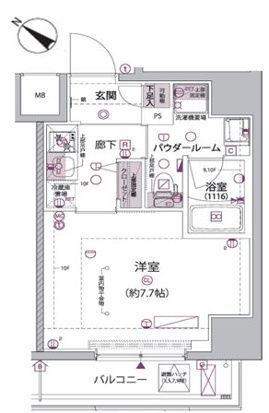 ARCOBALENO HORIKIRISHOBUEN(1K/10階)の間取り写真