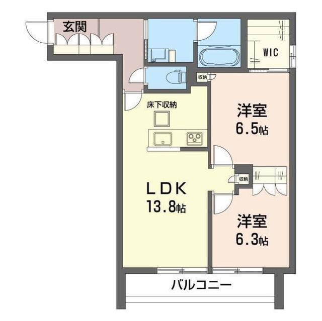 オーパス271(2LDK/3階)の間取り写真