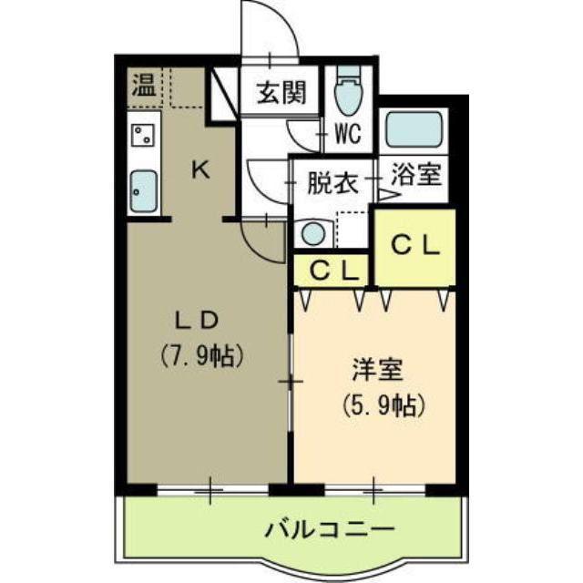 ルミエール(1LDK/3階)の間取り写真
