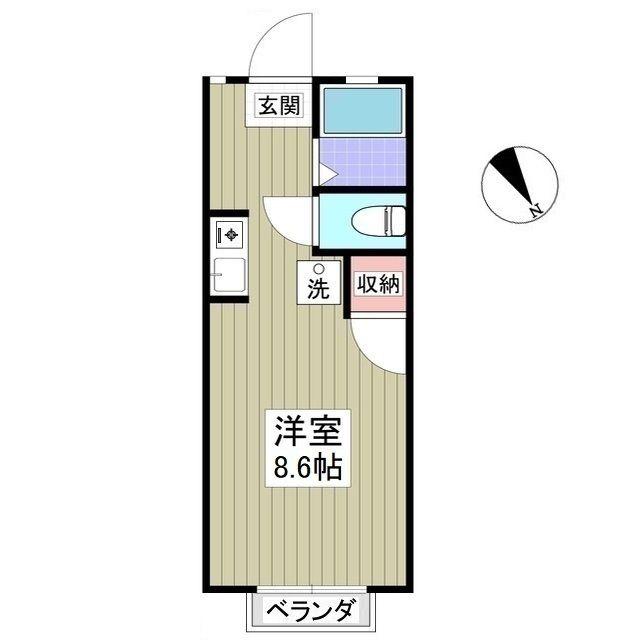 フォレスト東大宮(ワンルーム/1階)の間取り写真