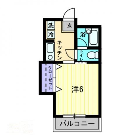 LA・FLEUR I(1K/1階)の間取り写真