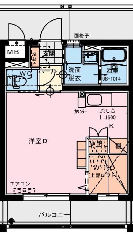 西都フェニックスMII(ワンルーム/1階)の間取り写真