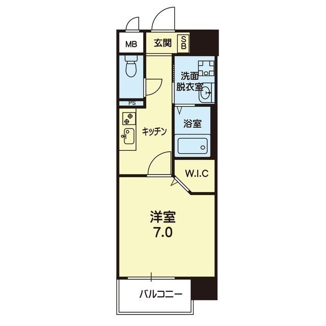 GRAN BASE 下通(1K/6階)の間取り写真