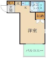 スカイコート大宮第2(ワンルーム/4階)の間取り写真