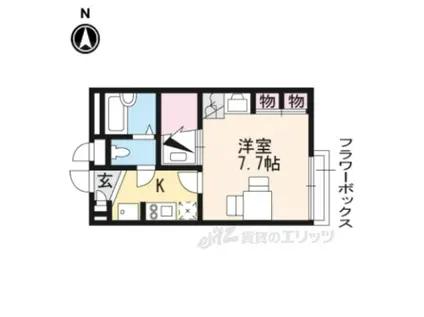 レオパレスシュークル 大和桜井(1K/2階)の間取り写真
