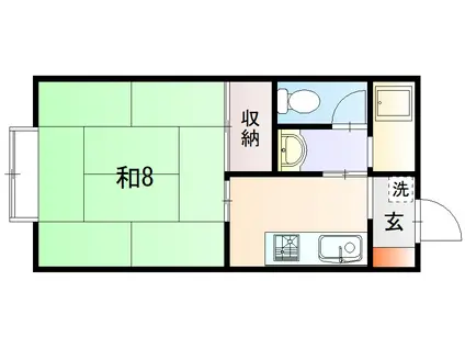 セシール桜木(1K/1階)の間取り写真