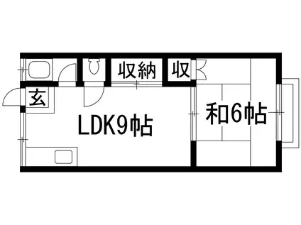 三和マンション(1LK/1階)の間取り写真