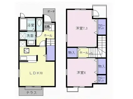 ファブリックYAMA(2LDK/1階)の間取り写真