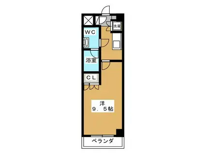 プライムアーバン西荻窪II(1K/4階)の間取り写真