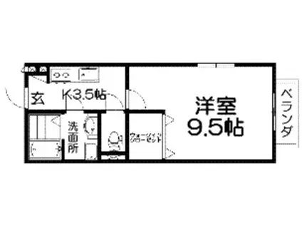 セジュールナカムラ(1K/1階)の間取り写真