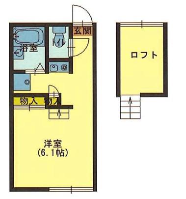 ラ メゾン ド ボヌールIII(1K/2階)の間取り写真