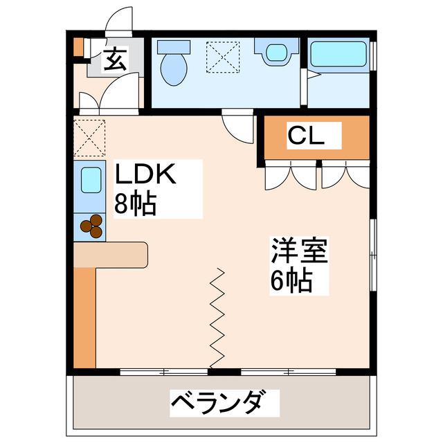ウプサラ国府(1LDK/3階)の間取り写真