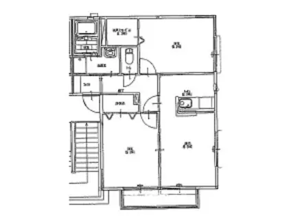 サンビレッジ神田A(2SDK/1階)の間取り写真