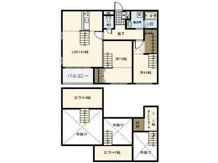 ALTE MEISTER GUELL(2LDK/1階)の間取り写真
