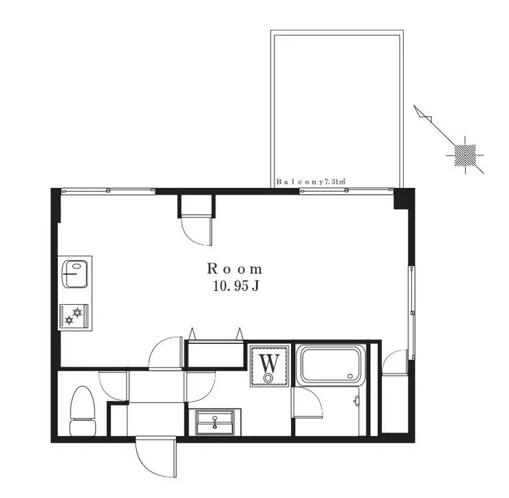 カーサグラン上野毛 1階階 間取り