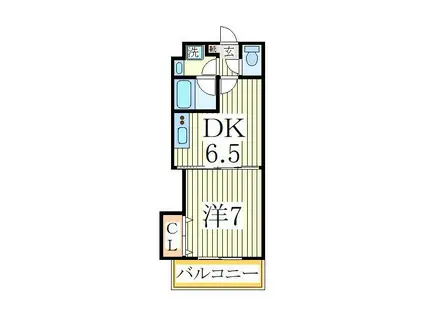 ARSおおたかの森(1DK/1階)の間取り写真