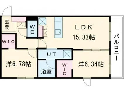 ピオネロ恵庭IV(2LDK/2階)の間取り写真