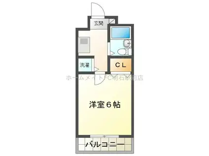 大手ビル(1K/4階)の間取り写真