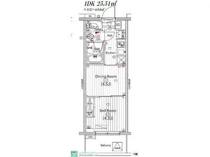 ガーラ・プレシャス四ツ木(2K/2階)の間取り写真