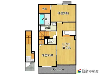 グランシーダ リアン A(2LDK/2階)の間取り写真