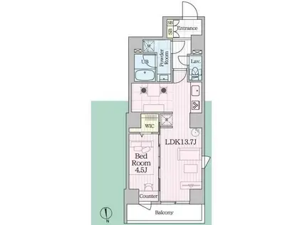 アーバンパーク亀戸II(1LDK/8階)の間取り写真