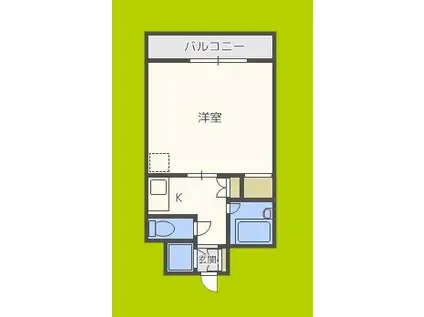 シェポールK&M(ワンルーム/6階)の間取り写真