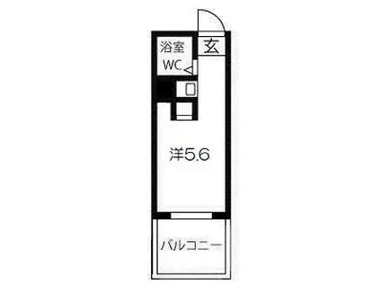 ネオダイキョー三宮(ワンルーム/2階)の間取り写真