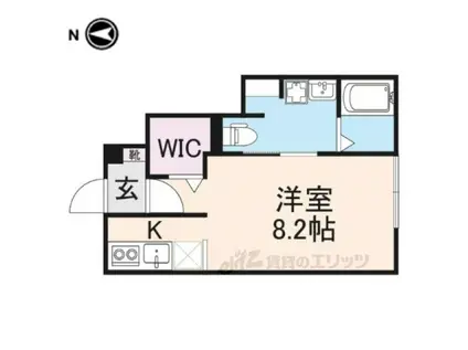 RUSH 2(1K/1階)の間取り写真