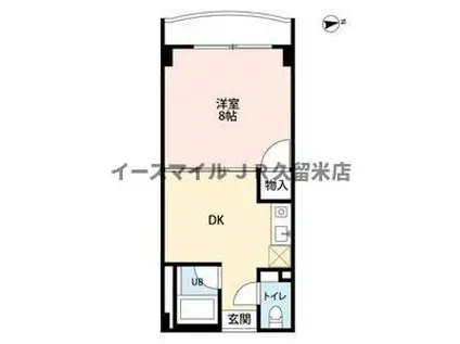 プロビデンス花畑(1DK/2階)の間取り写真