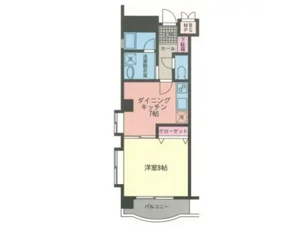 ハイシティ両国横網(1DK/5階)の間取り写真