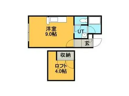 マイハウス前田I(ワンルーム/2階)の間取り写真