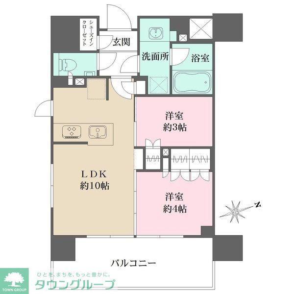 グレーシアフィット藤沢鵠沼(2LDK/11階)の間取り写真