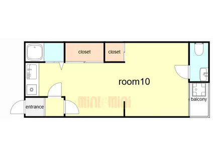 アンコート宮丘(ワンルーム/2階)の間取り写真