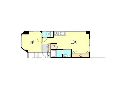 ベルメゾン(1LDK/3階)の間取り写真