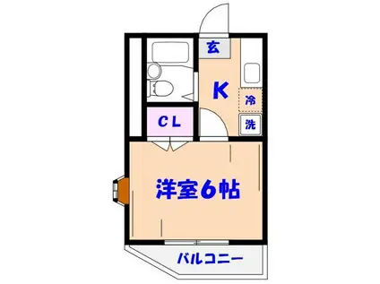 アベニューアイ(1K/1階)の間取り写真