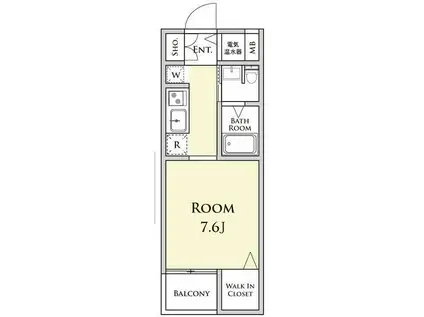 エムフレーバー(1K/4階)の間取り写真