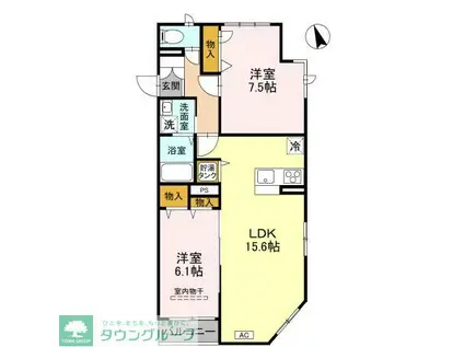 ピラタスXIII(2LDK/2階)の間取り写真