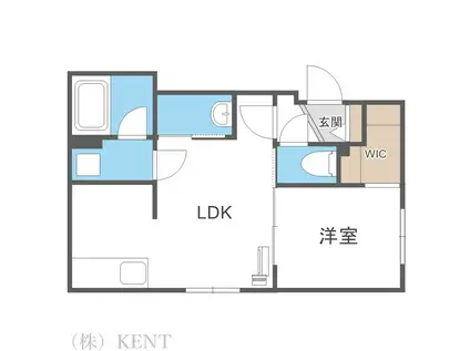 クローバー42(1LDK/2階)の間取り写真